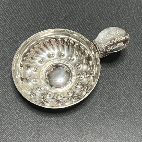 VTG Metal Wine Taster Cup Marché Aux Vins Beaune France 4"x3" - Picture 3 of 13